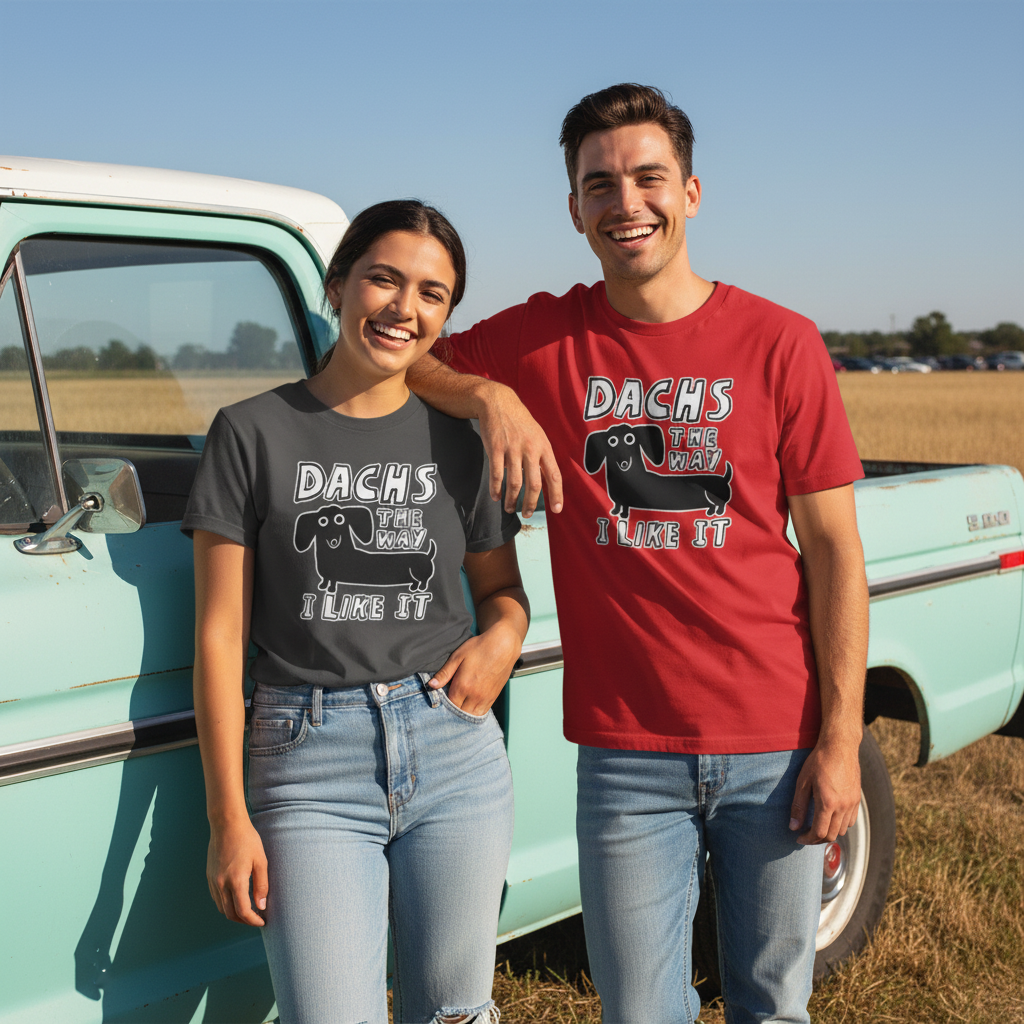 Dachs the Way I Like It Funny Dachshund Graphic Tee T7126