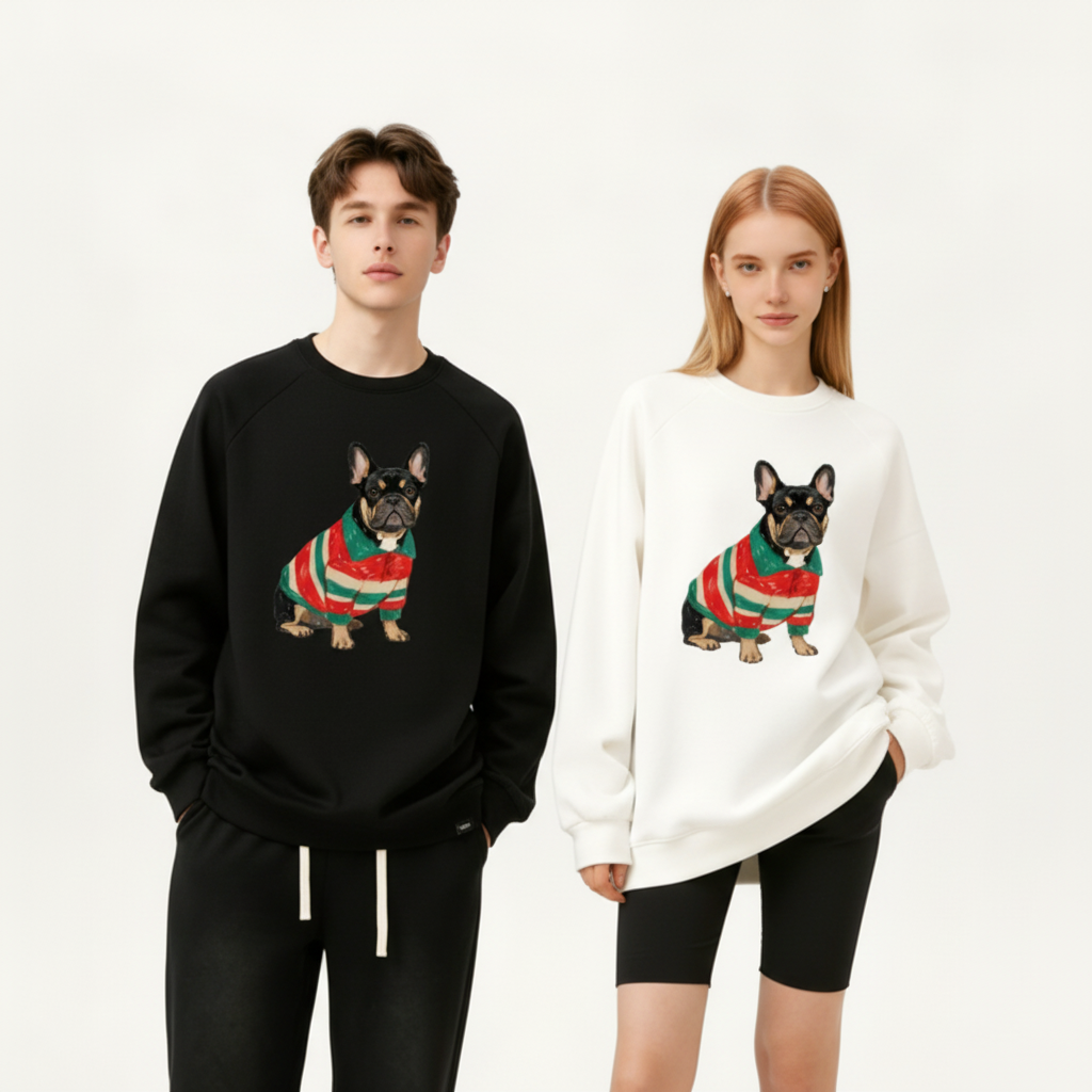 French Bulldog Christmas Sweater Holiday Graphic Crewneck C1039