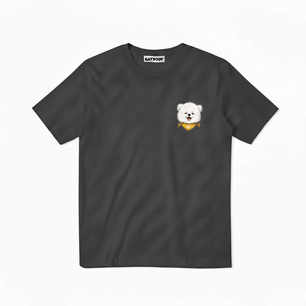 Game Day Fluffy Dog Soccer Fan Graphic Tee