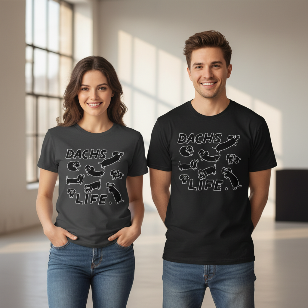Dachs Life Funny Dachshund Graphic Tee T7127