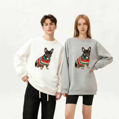 French Bulldog Christmas Sweater Holiday Graphic Crewneck C1039