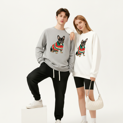 French Bulldog Christmas Sweater Holiday Graphic Crewneck C1039