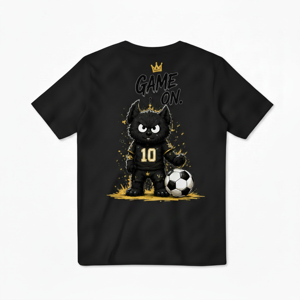 Game On King Cat Soccer Graphic Tee