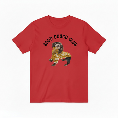 Striped Sweater Dog Graphic Tee Funny Animal Lover  T7003