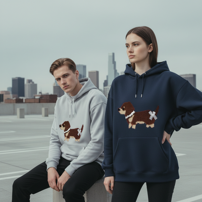 Bow Tie Dachshund Hoodie H1043