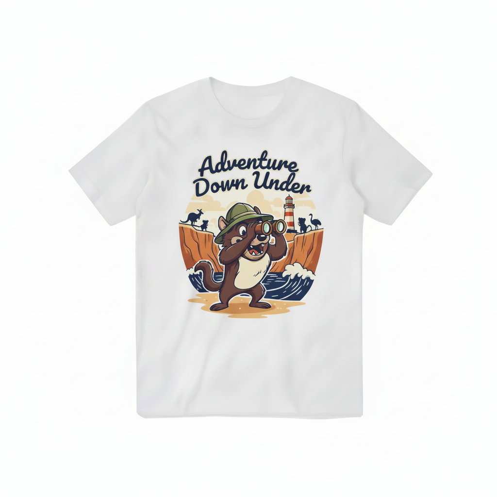 Adventure Down Under T-shirt - E-commerce White Background