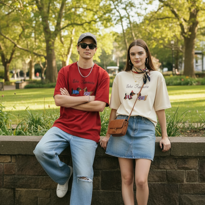Australian park leaning pose