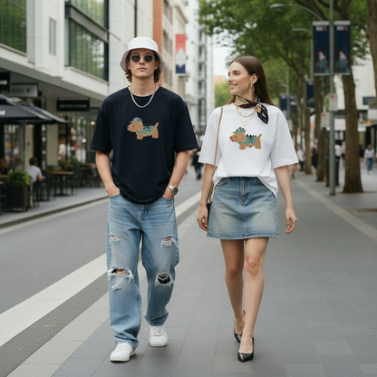 Australian street walking pose