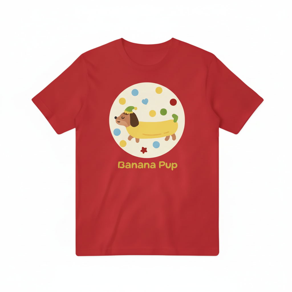 Banana Pup Red T-shirt