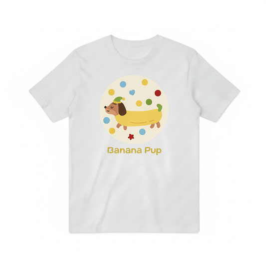 Banana Pup T-shirt - Pure White Background