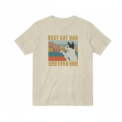 Best Cat Dad Ever Beige T-Shirt