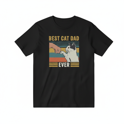Best Cat Dad Ever Black T-Shirt