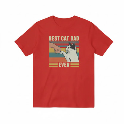 Best Cat Dad Ever T-shirt Pure White Background
