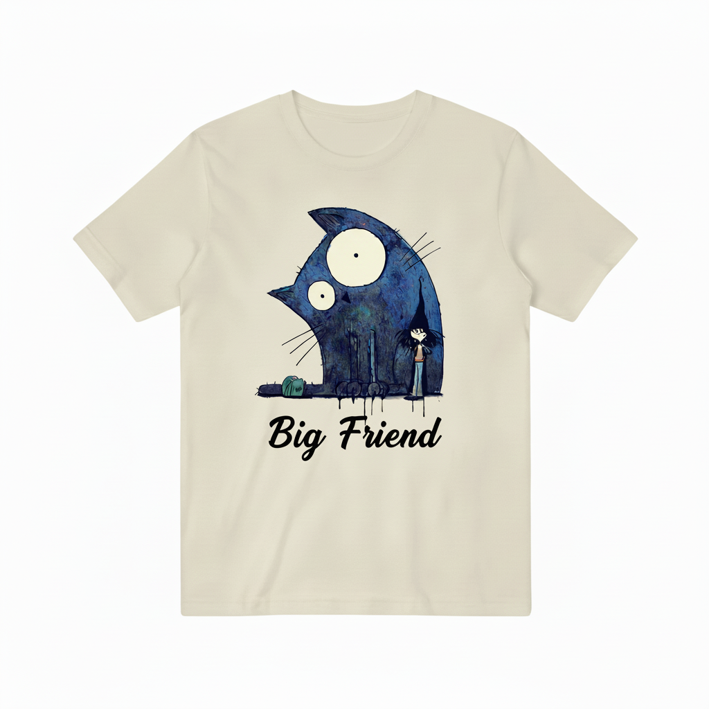 Big Friend 米黄色T恤