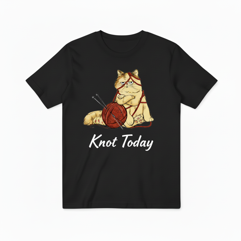 Black Knot Today T-shirt with White Text