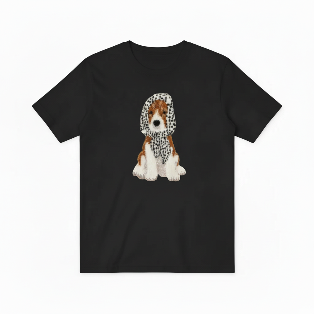 Black Puppy Tee - No Watermark