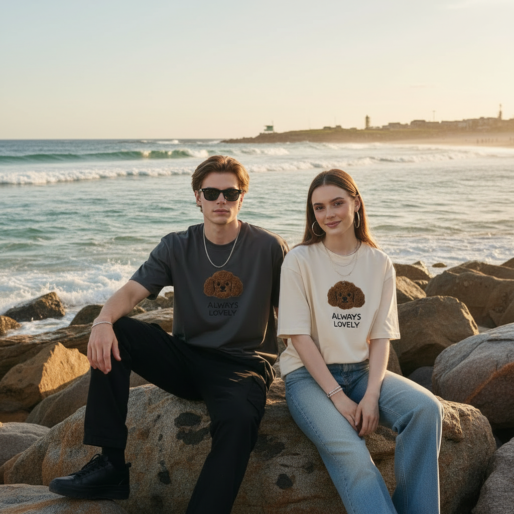 Bondi Beach sitting on rocks