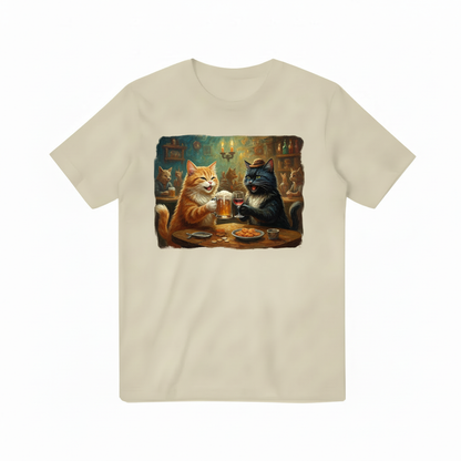 Cats at Bar Beige T-shirt