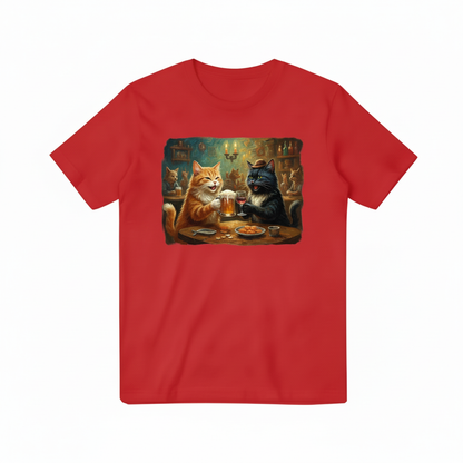 Cats at Bar Red T-shirt