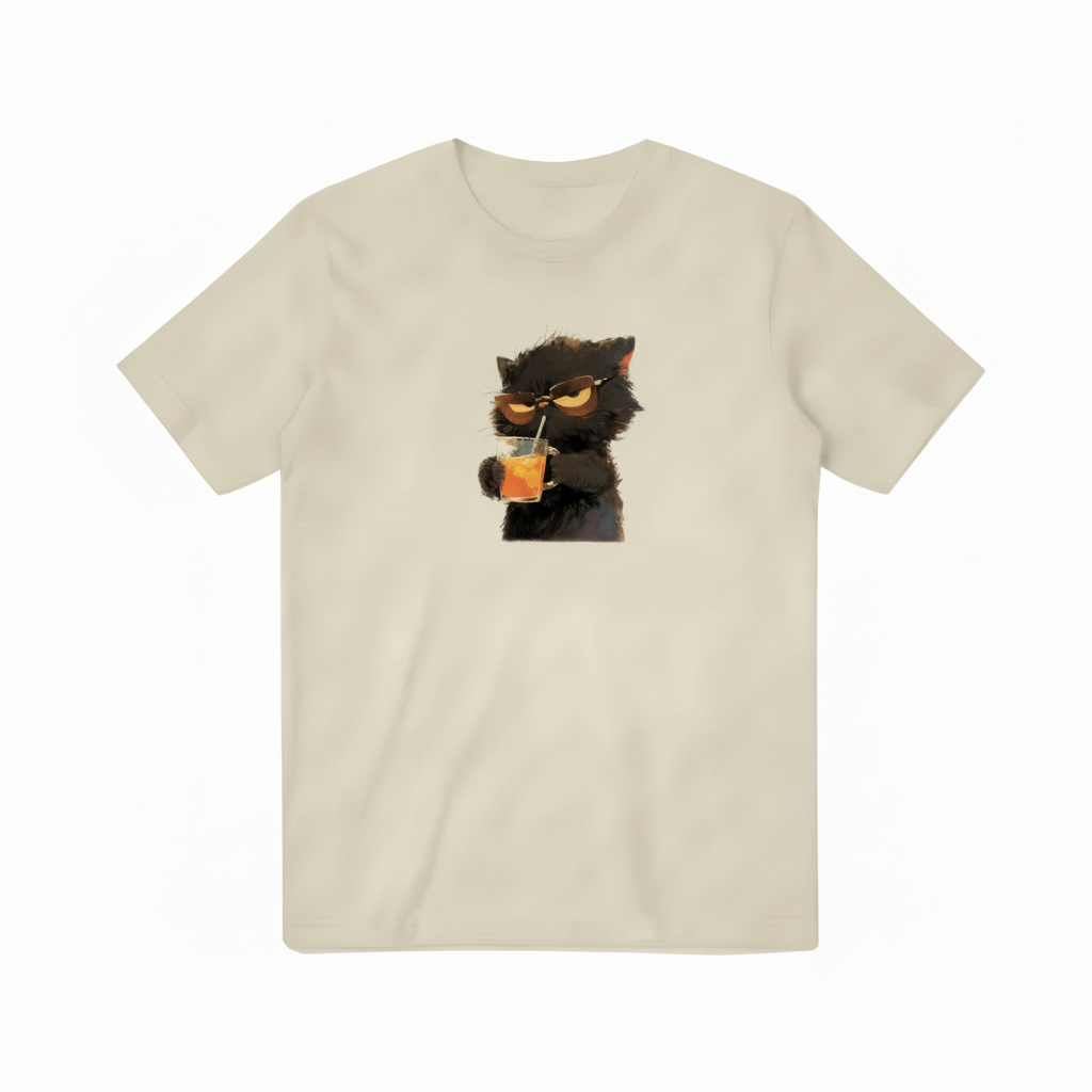 Cool Cat Beige T-shirt