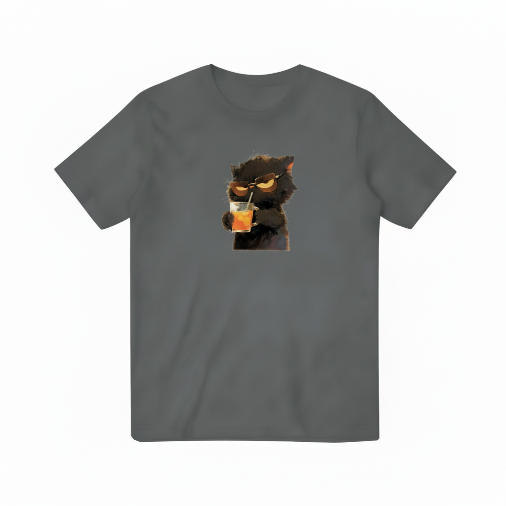 Cool Cat Dark Gray T-shirt
