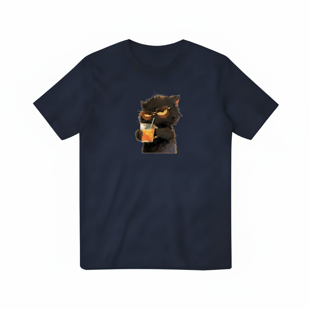 Cool Cat Navy Blue T-shirt