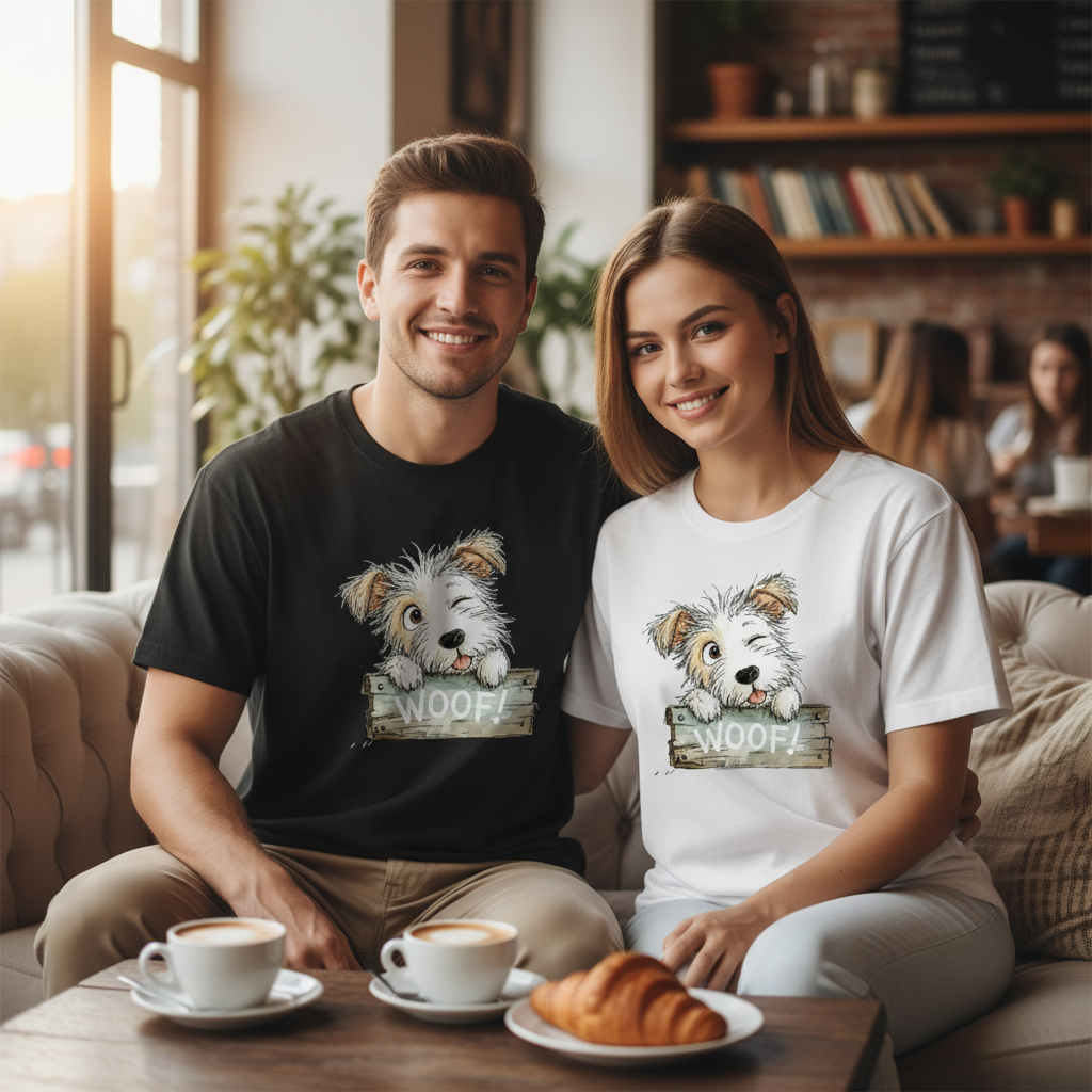 Couple BW Cafe