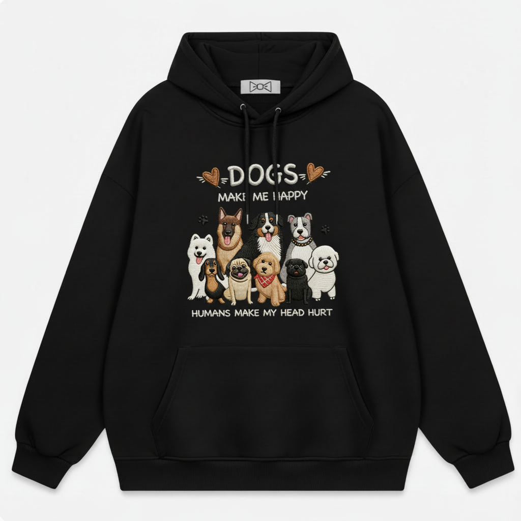 Dogs Make Me Happy Hoodie H2001