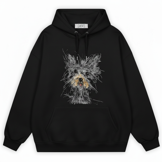 Sketch Portrait Schnauzer Graphic Hoodie H1113