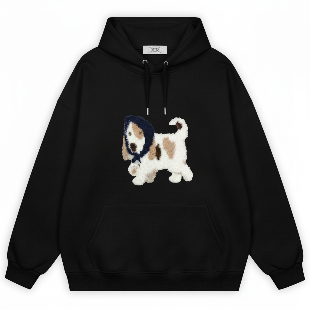Fluffy Shih Tzu Walking Bandana Hoodie H1072