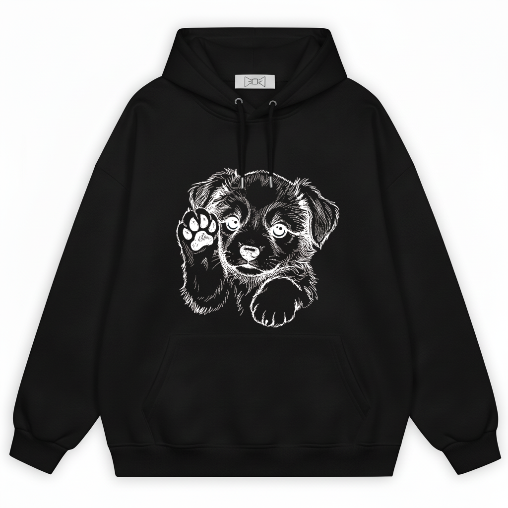 Will Work For Dog Treats Five Dogs Funny Hoodie H1083