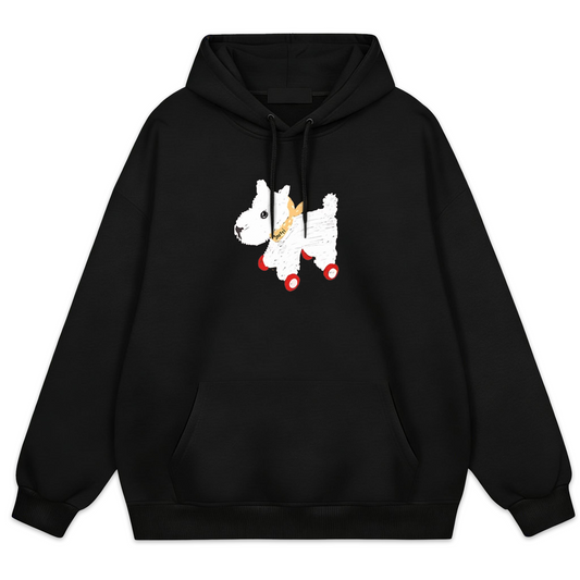 Cute White Dog Hoodie H1009