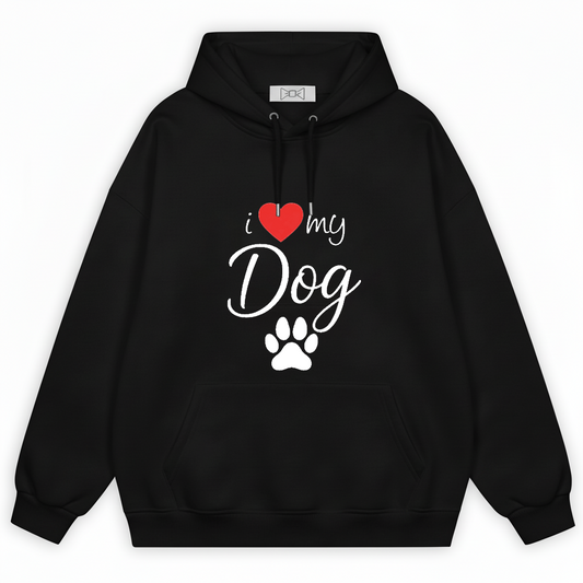 I Love My Dog Paw Print  Hoodie H1092