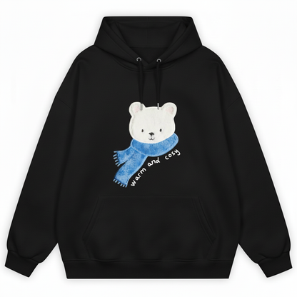 Warm And Cosy Polar Bear Scarf Hoodie H1073