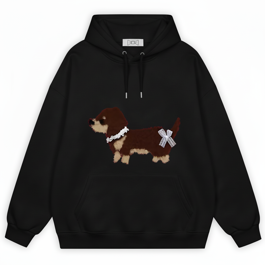 Bow Tie Dachshund Hoodie H1043