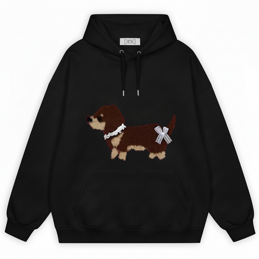 Bow Tie Dachshund Hoodie H1043