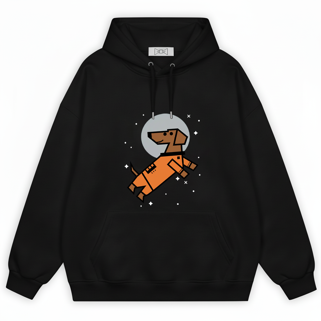 Space Astronaut Dachshund Cute Graphic Hoodie H1112