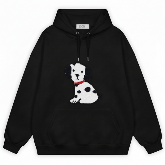 Red Collar Dalmatian Puppy Hoodie H1042