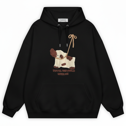 Travel The World Puppy Hoodie H1064