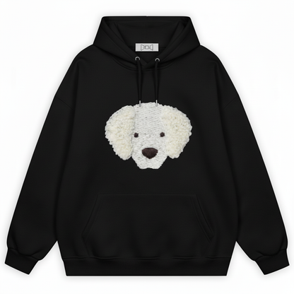 Fluffy White Dog Hoodie H1017