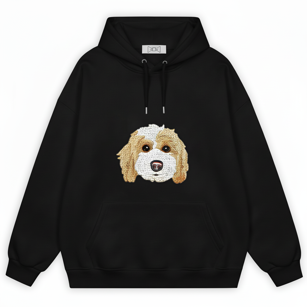 Fluffy Cocker Spaniel Big Face Hoodie H1069
