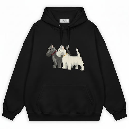 Pixel Art Scottie Westie Dog Duo Hoodie H1056