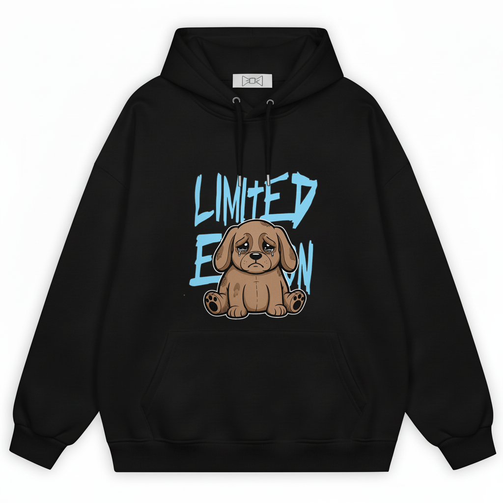 Limited Edition Crying Puppy Graffiti Graphic Hoodie H1085