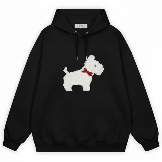 Westie Red Bow Collar Hoodie H1059
