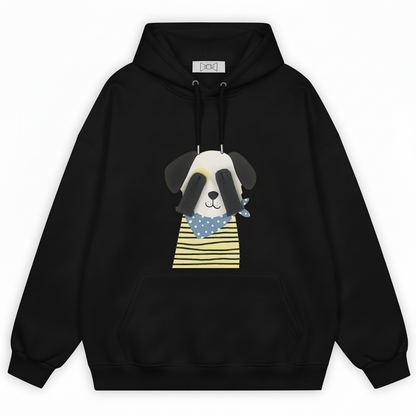 Blindfold Puppy Stripe Bandana Hoodie H1055