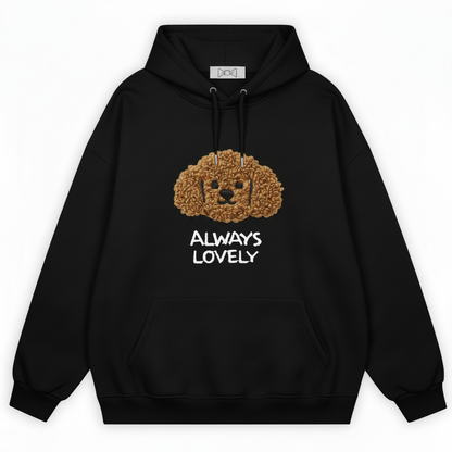 Always Lovely Poodle Face Hoodie H1071