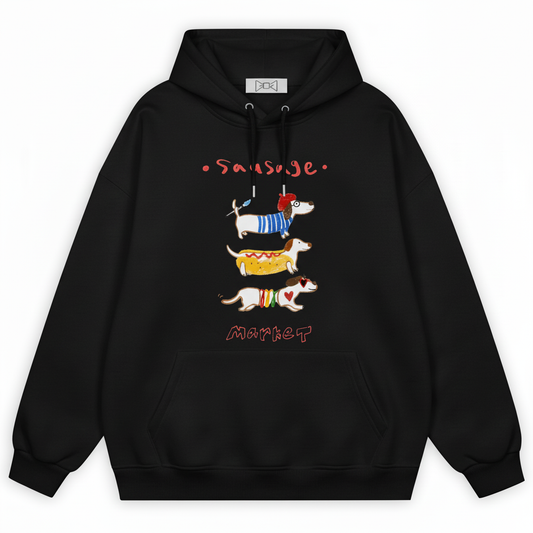 Sausage Market Dachshund Trio Funny Hoodie H1076