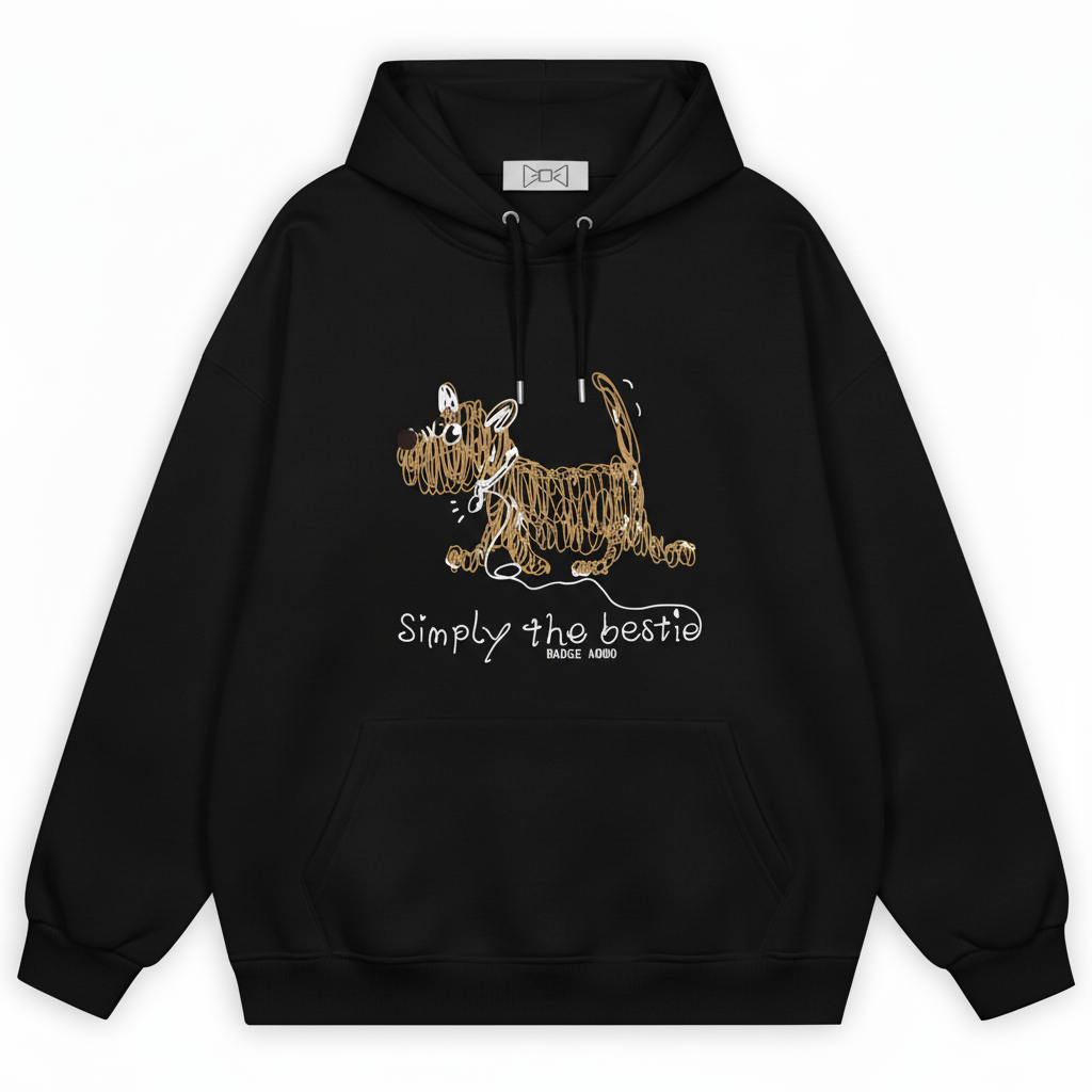Simply Bestie Scottie Dog Hoodie H1015
