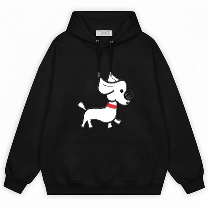 Westie Red Collar Walking Embroidery Hoodie H1063