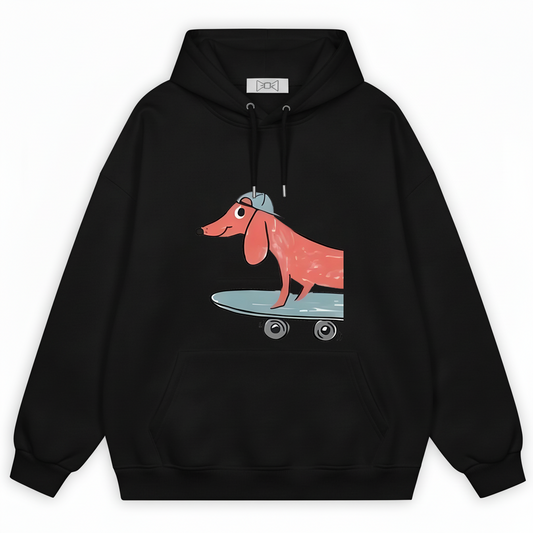 Dachshund Skateboard Graphic Hoodie H1031